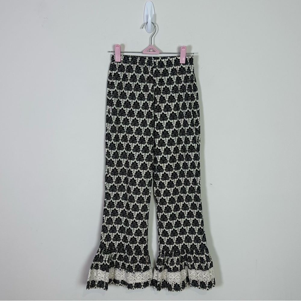 Mustard Pie Girls Damask Floral Print Pants Size 10